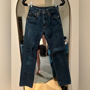 VINTAGE LEVI’S 552s Mid Rise Dark Blue Wash Denim